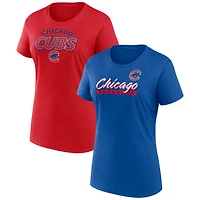 Pack combiné de t-shirts à risque Fanatics Chicago Cubs pour femmes