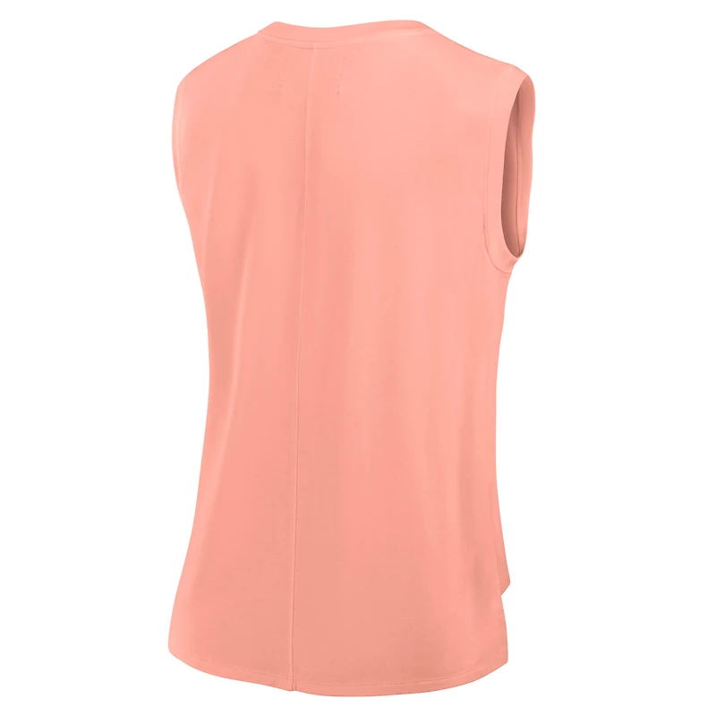 Débardeur de gym Fanatics Coral Chicago Cubs Studio pour femmes