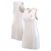 Robe athlétique à demi-zip Fanatics pour femmes, crème, Chicago Cubs Studio Boost