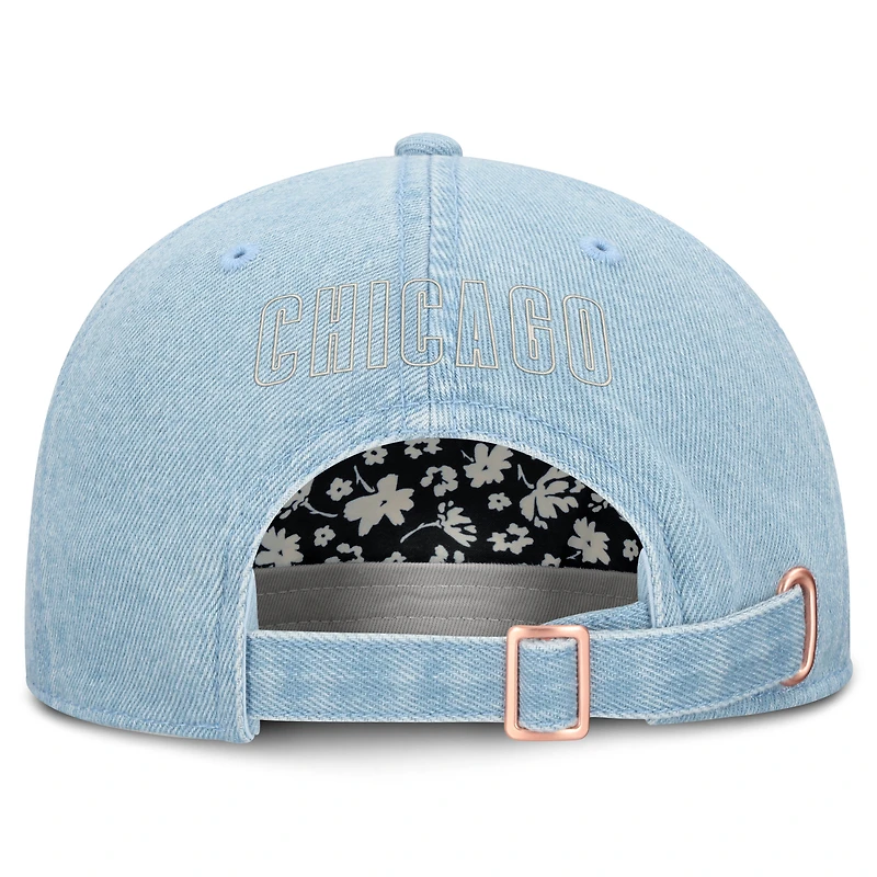 Casquette ajustable à corde en denim Fanatics pour femmes, Chicago Cubs