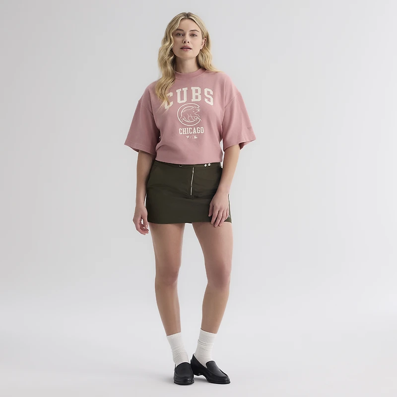 T-shirt Fanatics Faded Rose Chicago Cubs Iconic Boxy pour femmes