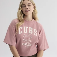 Women's Fanatics Faded Rose Chicago Cubs Iconic Boxy T-Shirt