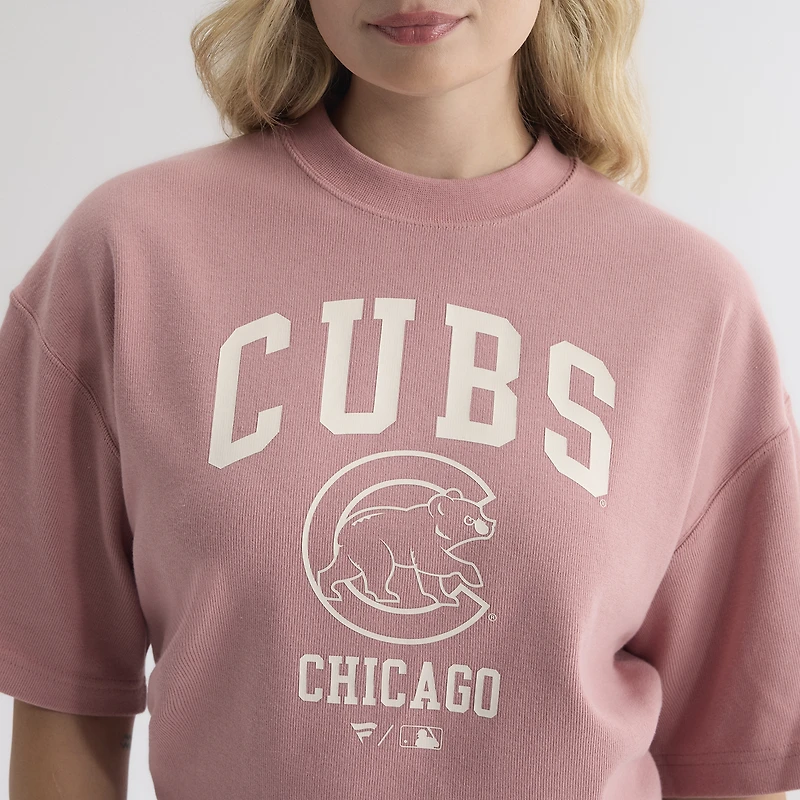 Women's Fanatics Faded Rose Chicago Cubs Iconic Boxy T-Shirt