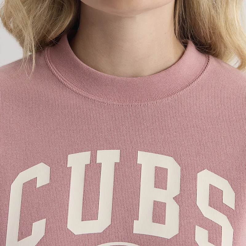 T-shirt Fanatics Faded Rose Chicago Cubs Iconic Boxy pour femmes