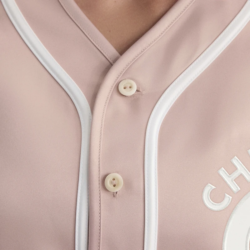 Women's Fanatics Faded Rose Chicago Cubs Iconic Full-Button Satin Baseball Top