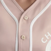 Women's Fanatics Faded Rose Chicago Cubs Iconic Full-Button Satin Baseball Top