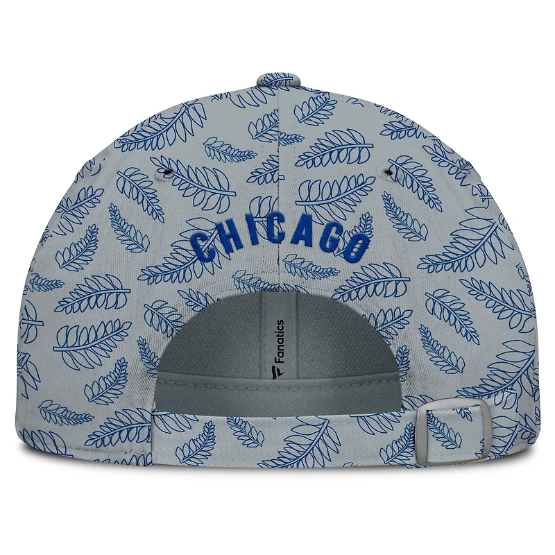 Casquette ajustable grise pour femme Fanatics Chicago Cubs Cooperstown Collection Shift