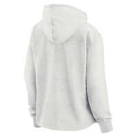 Women's Fanatics Oatmeal Chicago Cubs True Classics Legacy Quarter-Zip Hoodie