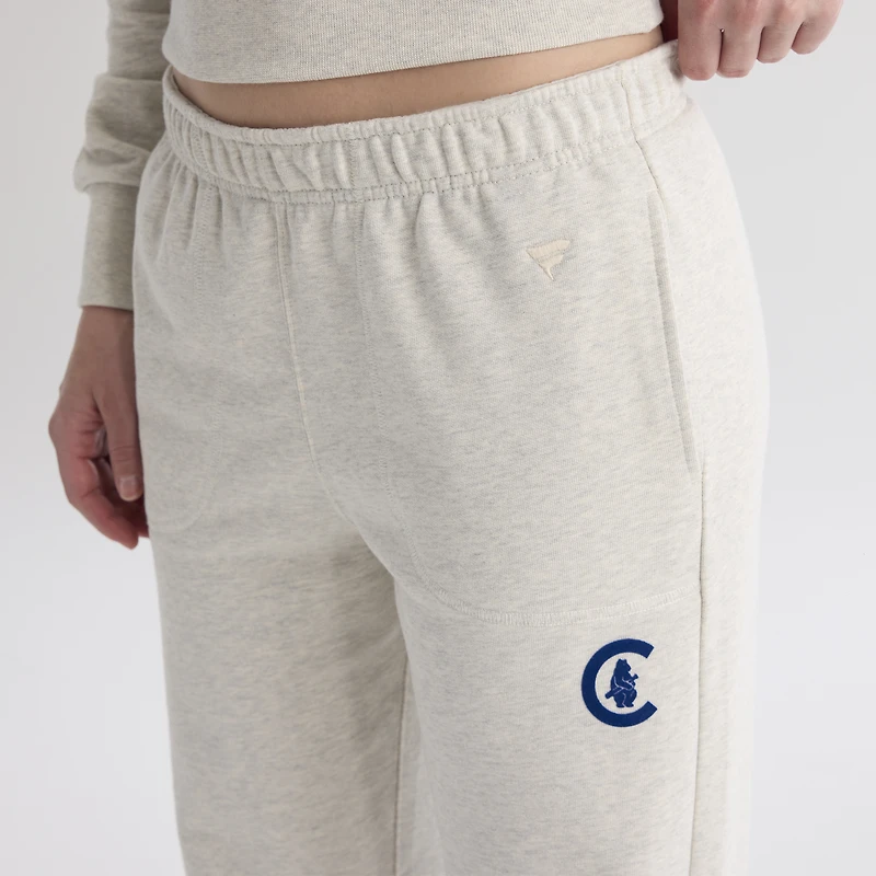 Pantalon de survêtement en éponge emblématique Chicago Cubs, teinte sépia, pour femmes la marque Fanatics