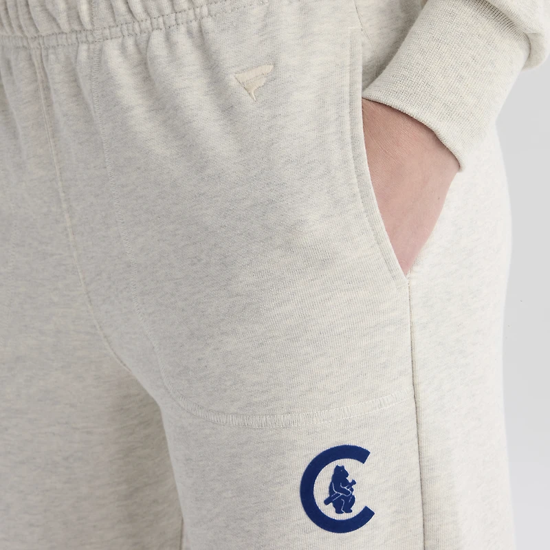 Women's Fanatics Sepia Tint Chicago Cubs Iconic Terry Track Pants
