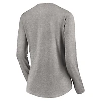 Ensemble combiné de t-shirts à col en V l'équipe des Chicago Cubs Fanatics Royal/Heathered Grey pour femmes