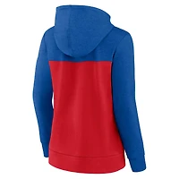 Sweat à capuche entièrement zippé Fanatics Royal/Red Chicago Cubs City Ties pour femmes