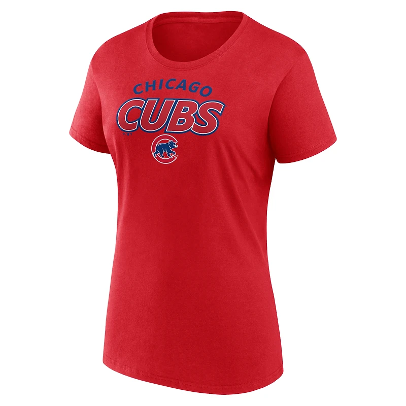 Pack combiné de t-shirts Risk Fanatics Royal/Red Chicago Cubs pour femmes