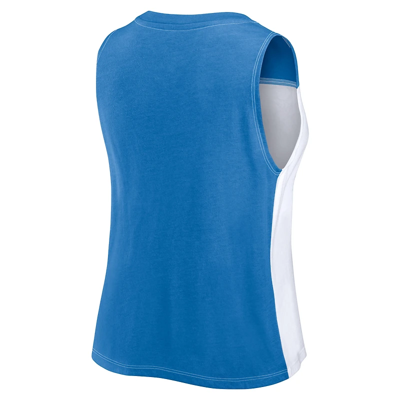 Women's Fanatics Royal/White Chicago Cubs Color-Block Tank Top