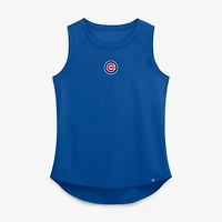 Women's Fanatics  Royal Chicago Cubs Draped Mesh Back Performance Tank Top
