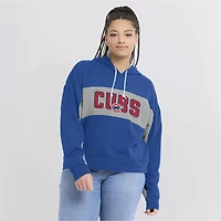 Sweat à capuche Fanatics Royal Chicago Cubs pour femmes avec fiche de statistiques remplie