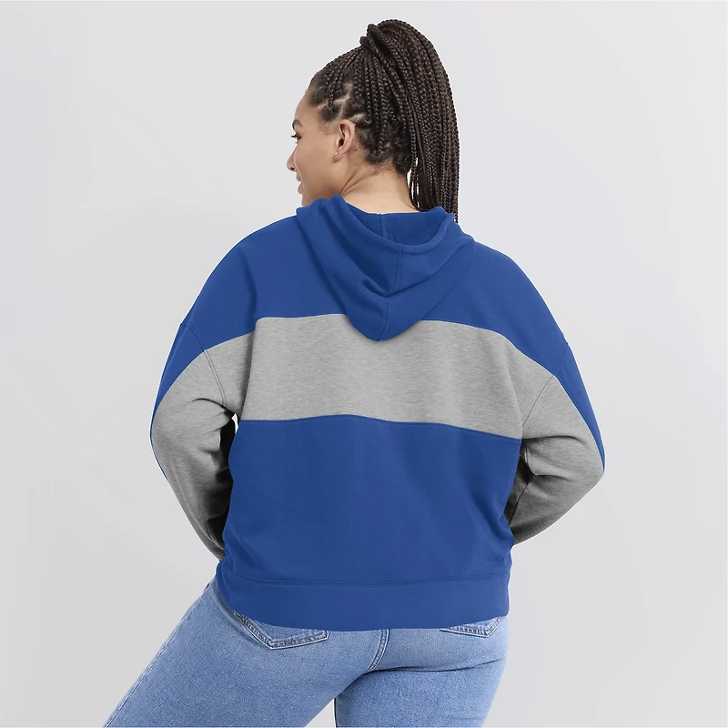 Chandail à capuchon rempli de feuilles statistiques Fanatics Royal Chicago Cubs pour femmes