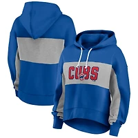 Women's Fanatics Royal Chicago Cubs Filled Stat Sheet Pullover Hoodie