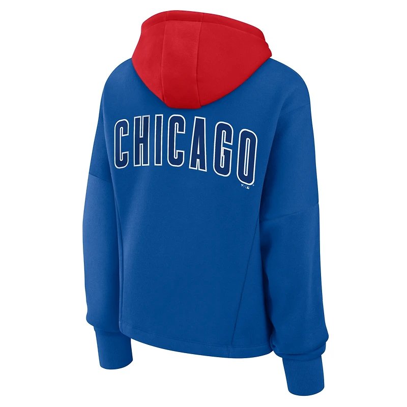 Sweat à capuche surdimensionné pour femmes Fanatics Royal Chicago Cubs Legacy Favorite Spectator