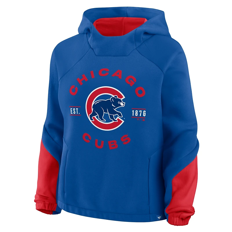 Sweat à capuche surdimensionné Fanatics Royal Chicago Cubs pour femmes