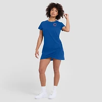 Women's Fanatics Royal Chicago Cubs Ruched Drape T-Shirt Dress