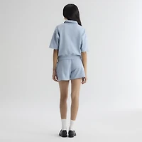 Polo à manches courtes Fanatics bleu ciel pour femme, modèle emblématique des Cubs de Chicago