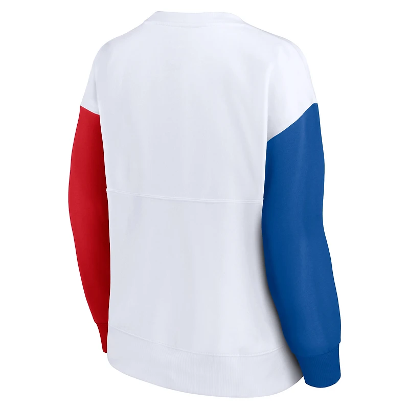 Sweat-shirt blanc Fanatics pour femmes de la série Chicago Cubs