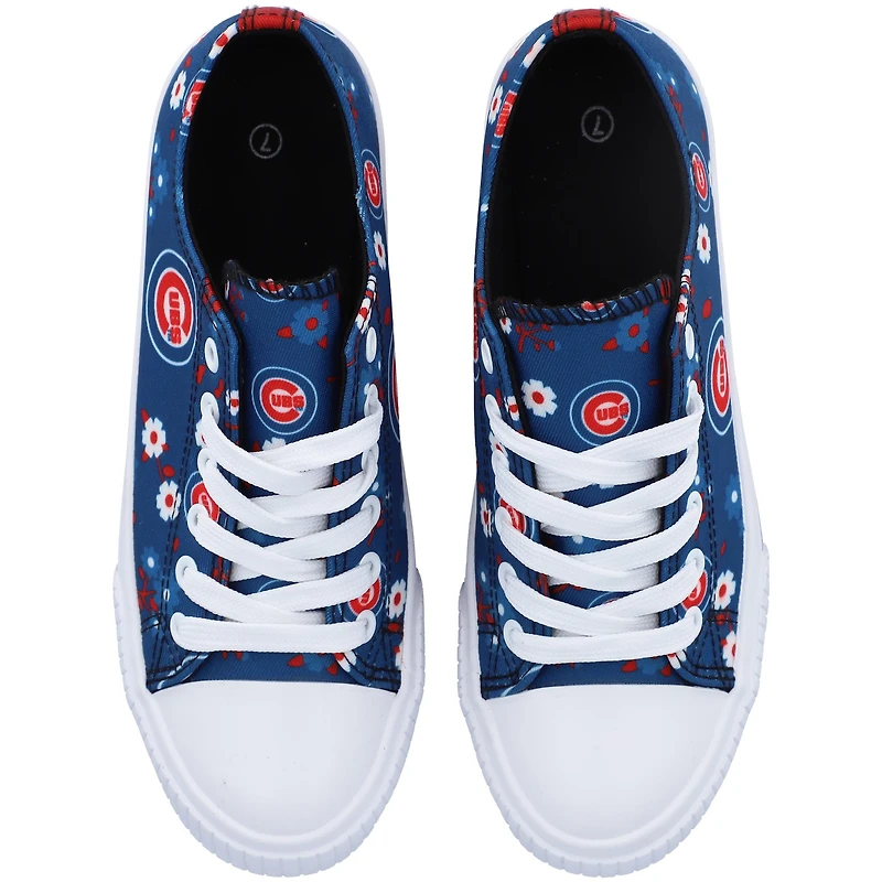 FOCO Royal Chicago Cubs Flower Canvas Allover Chaussures pour femmes
