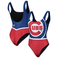 Women's FOCO Royal Chicago Cubs Team One-Piece Bathing Suit