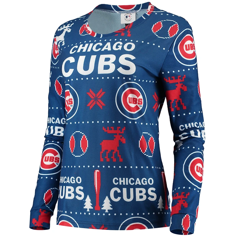 FOCO Royal Chicago Cubs Ugly Ensemble de pyjama pour femme