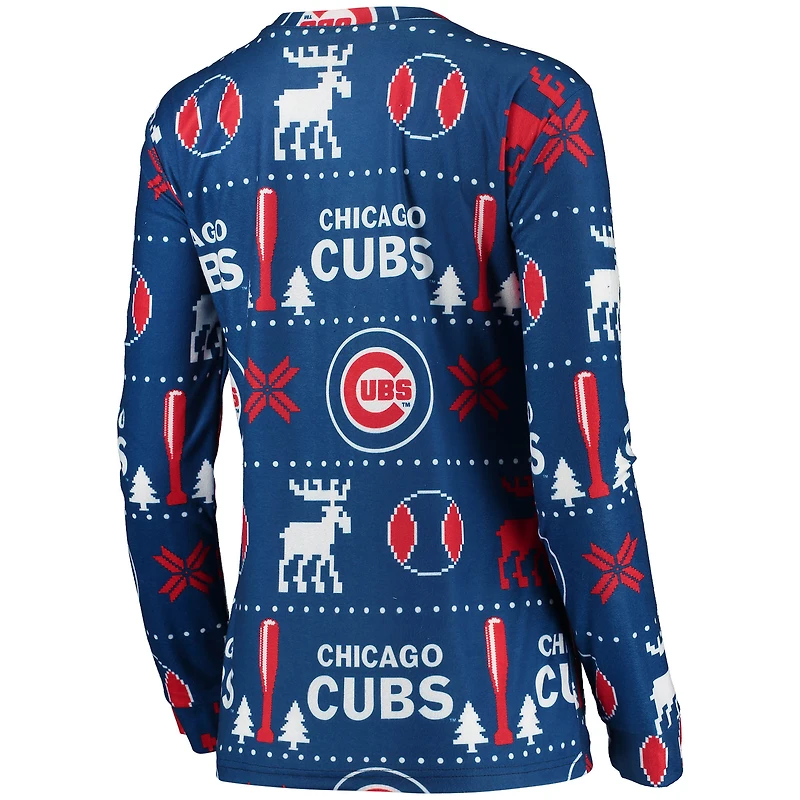 FOCO Royal Chicago Cubs Ugly Ensemble de pyjama pour femme