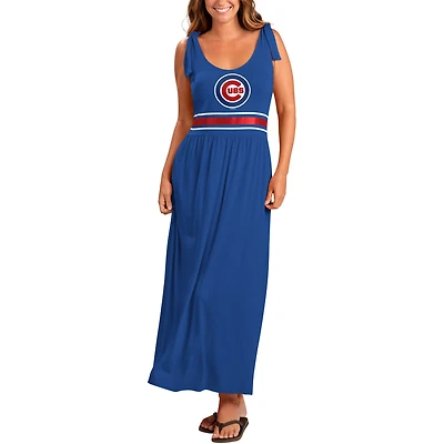Women's G-III 4Her by Carl Banks Chicago Cubs Royal Game Over - Maxi Dress