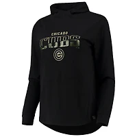 Sweat à capuche Levelwear noir pour femme, motif plongeur Chicago Cubs.