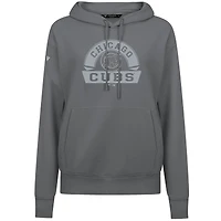 Sweat à capuche gris pour femme Levelwear Chicago Cubs Adorn Banner Arch