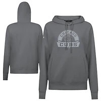Women's Levelwear Gray Chicago Cubs Adorn Banner Arch Pullover Hoodie