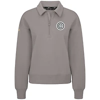 Women's Levelwear Gray Chicago Cubs Canmore Quarter-Zip Pullover