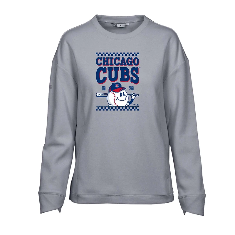 Sweat-shirt inaugural Fiona des Chicago Cubs pour femme de Levelwear, gris