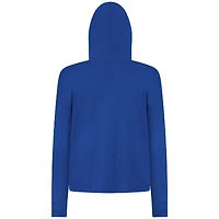 Women's Levelwear Royal Chicago Cubs Accolade Sweet Express Cropped Tri-Blend Pullover Hoodie