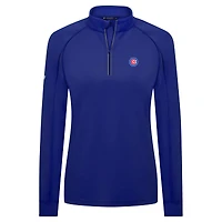Women's Levelwear Royal Chicago Cubs Kinetic Insignia 2.0 Raglan Quarter-Zip Top