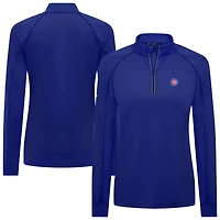 Women's Levelwear Royal Chicago Cubs Kinetic Insignia 2.0 Raglan Quarter-Zip Top