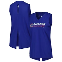 Women's Levelwear  Royal Chicago Cubs Paisley Chase V-Neck Tank Top