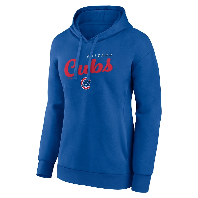 Sweat à capuche col en V avec logo Triumphant des Chicago Cubs pour femme
