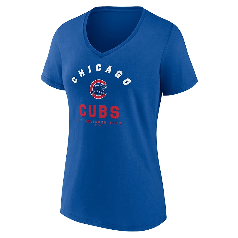 Women's Logo Athletic Royal Chicago Cubs Unrivaled V-Neck T-Shirt