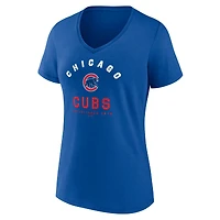Women's Logo Athletic Royal Chicago Cubs Unrivaled V-Neck T-Shirt
