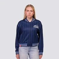 Women's Lusso Royal Chicago Cubs Genni Cropped Full-Zip Jacket