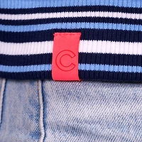 Women's Lusso Royal Chicago Cubs Genni Cropped Full-Zip Jacket