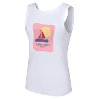 Débardeur Lindy des Cubs de Chicago blanc Lusso Style pour femme