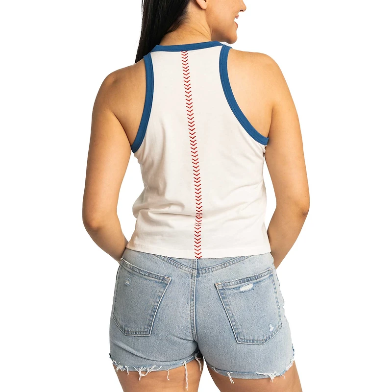 Women's Lusso White Chicago Cubs Jane Tank Top