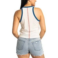 Women's Lusso White Chicago Cubs Jane Tank Top
