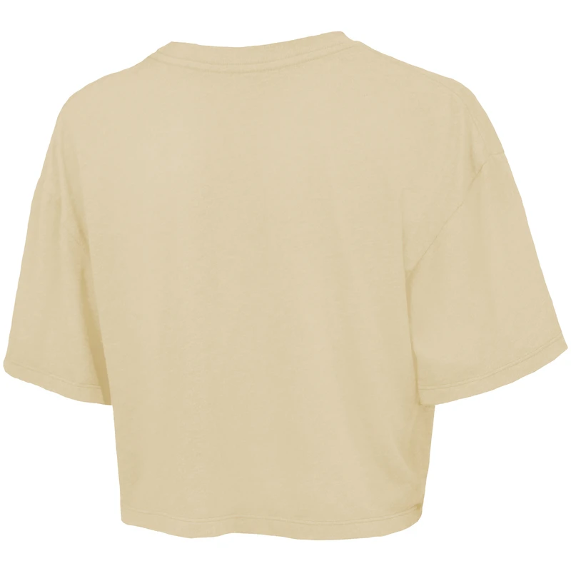 Women's Majestic Threads Pete Crow-Armstrong Cream Chicago Cubs Boxy Crop Top